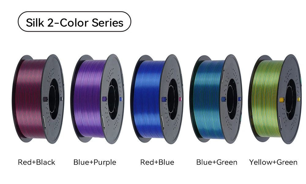 KINGROON 5 kg Seiden-PLA-Filament, 1,75 mm, 1 kg dreifarbiges Seiden-PLA-3D-Drucker-Filament, ordentlich gewickelt, mehrfarbige Regenbogen-3D-Filamente – Detail 16