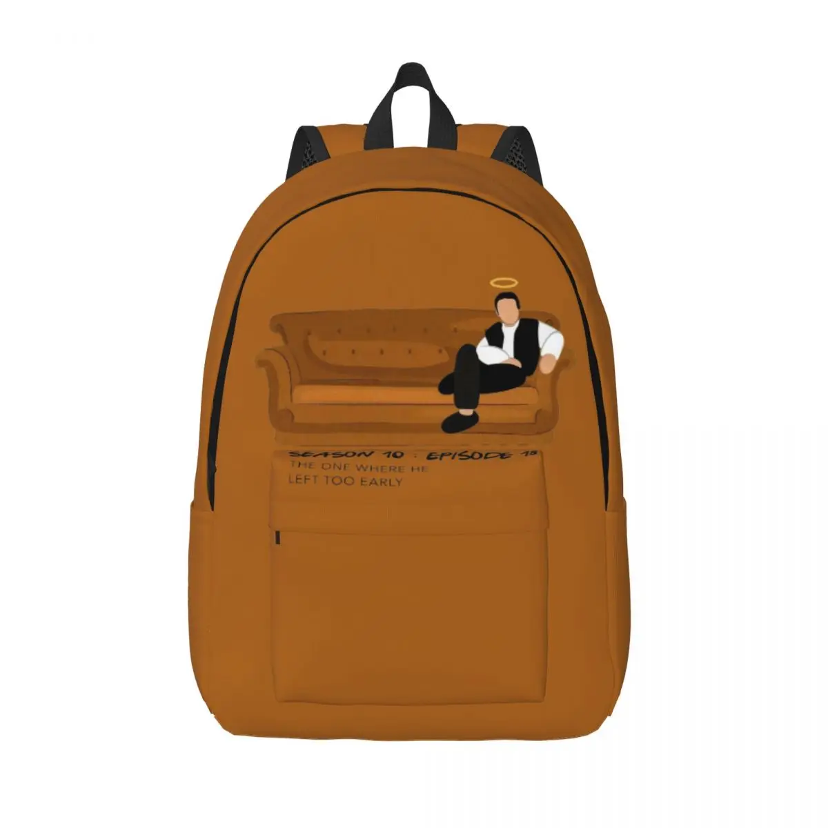 Matthew Perry Chandler Bing Season 10 Backpack for Men Women Cool High School Hiking Travel Daypack Laptop Computer Bags Sports