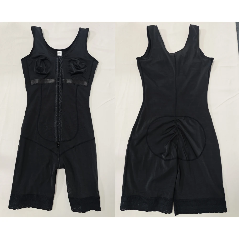 High Compression Stage 2 Operation Garment Plus Size Faja Full Body Shaper With Zipper Crotch Slim Waist Tummy Control Shapewear