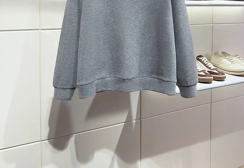 Men Splice Collar Loose Casual Pullover Sweatshirts Autumn Winter Streetwear Vintage Fashion Hoodies Sweatshirts Coat Tops