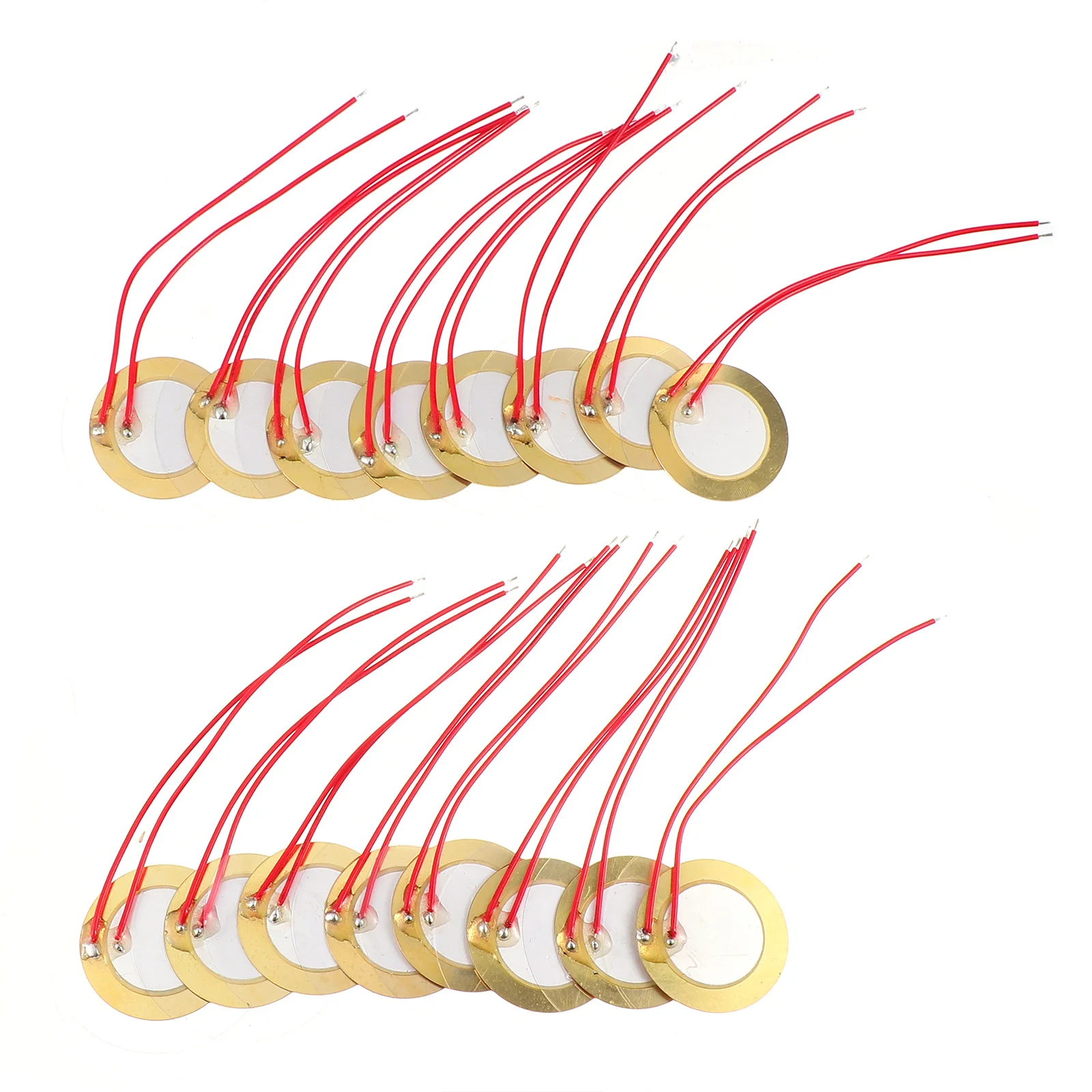 

20Pcs Piezo Buzzer Sounder Sensor Trigger Disc for Electronic Products Audible Warning Signals Low Voltage Power Consumption