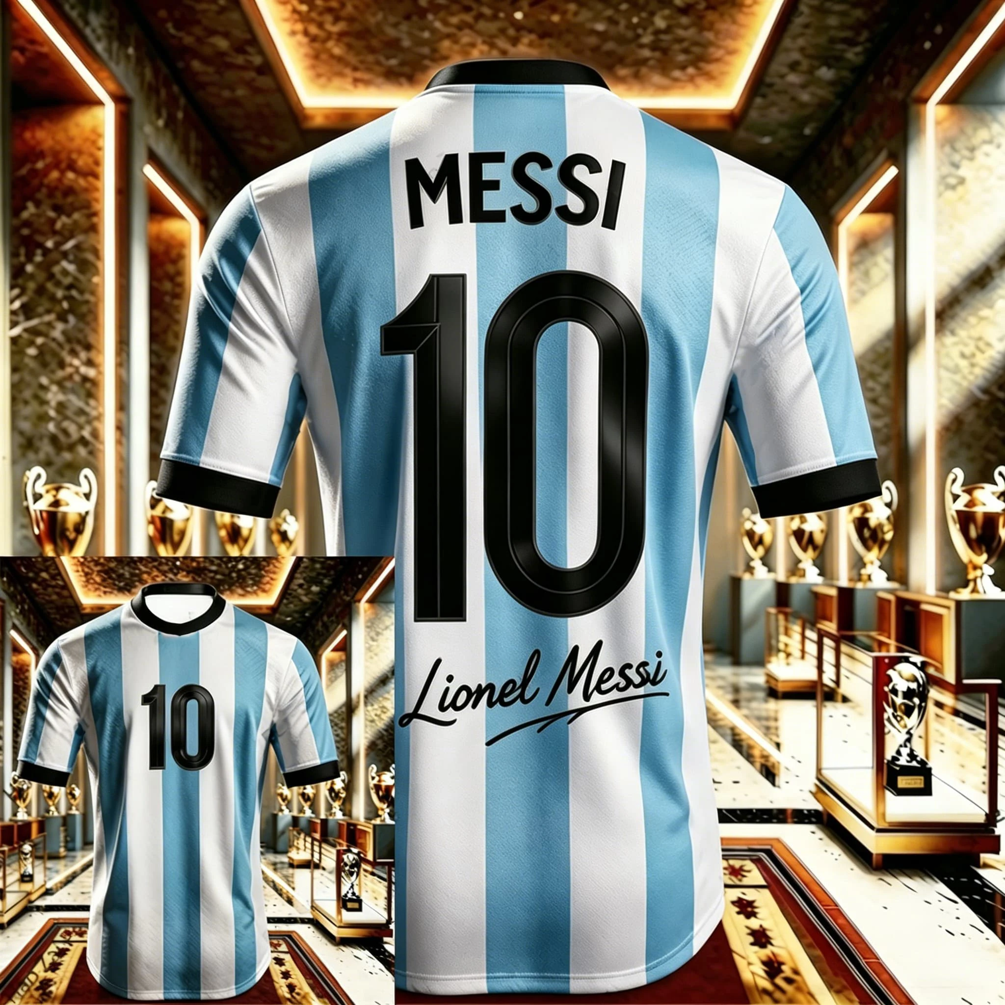 Messi No.10 Football Jersey Quick‑Dry Oversized Tops Breathable Training Uniform Soccer Shirt Adult Outdoor Match Sportswear Tee