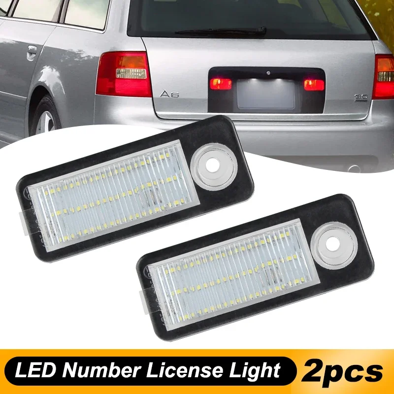 

2pcs For Audi A6 C5 B4 Avant Wagon 1997-2005 Audi RS6 RS6 Plus 2003-2005 Led License Number Plate Light Replace OEM# 4B9943021