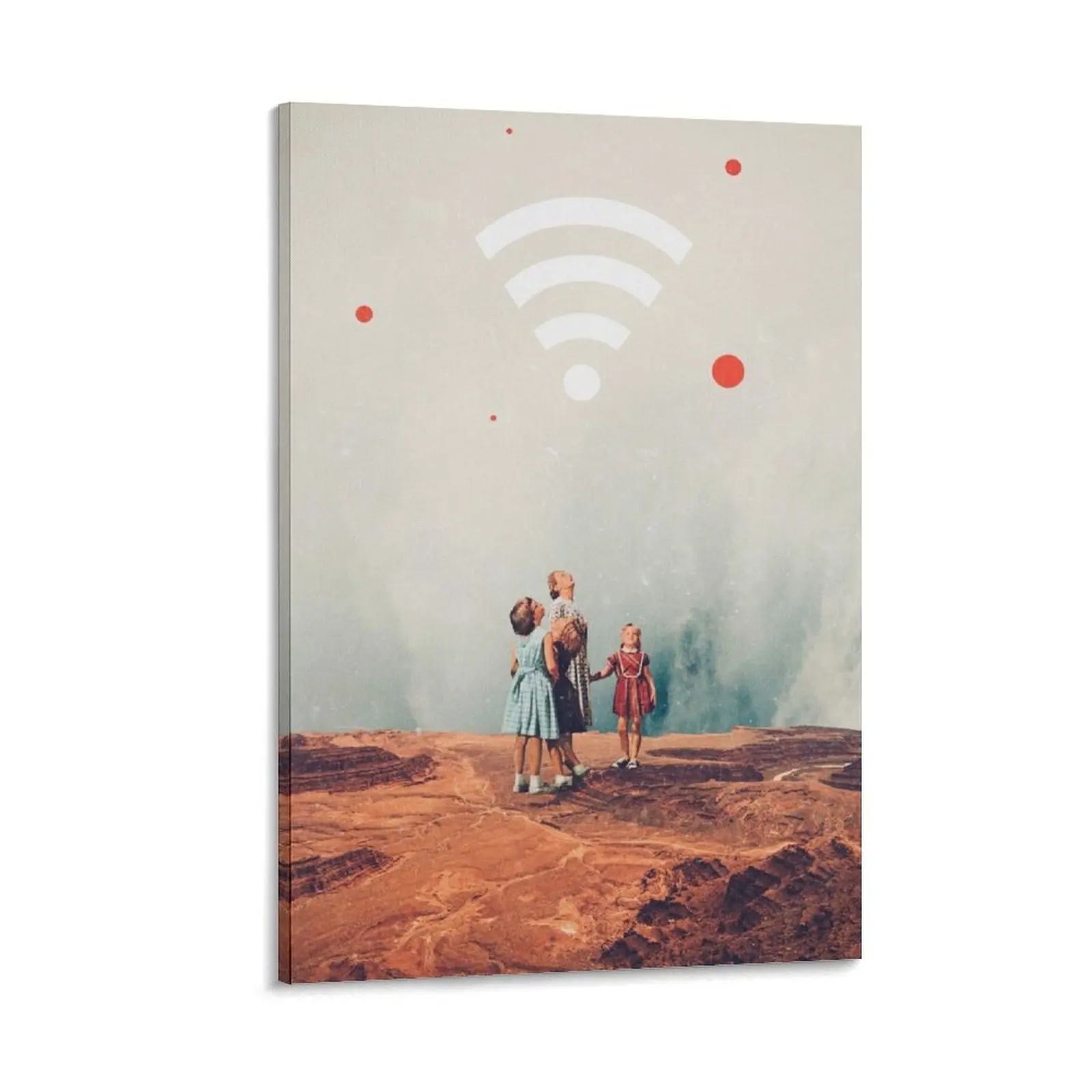 

Wirelessly connected to Eternity Canvas Painting room decorations for men bedrooms decor home decoration accessories