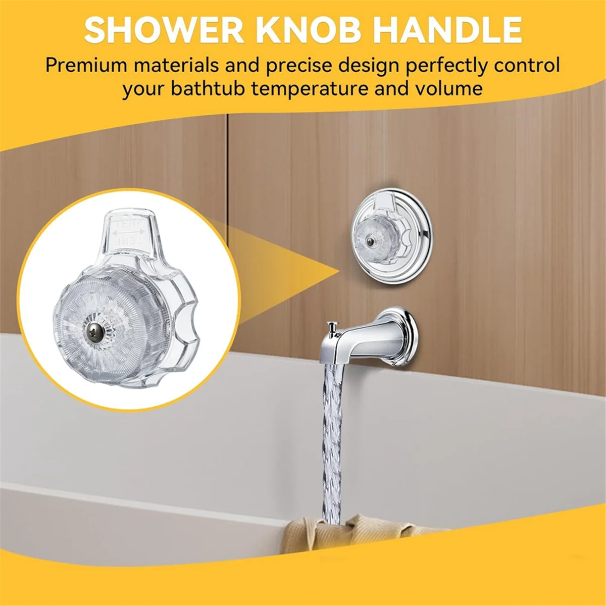 A002 MXT11 Temperature and Volume Handles Compatible with Mixet Tub and Shower Knob Replacement Shower Volume Control Handle