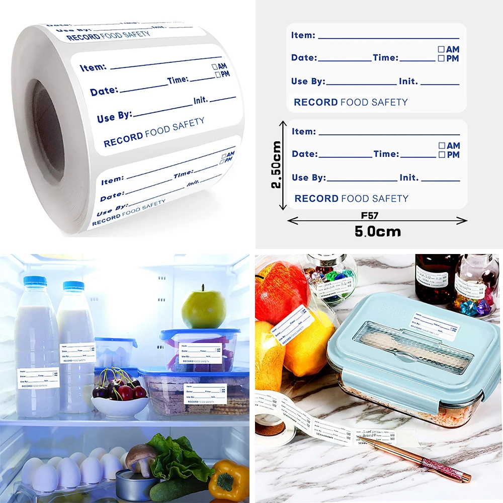 500pcs/roll 2.5*5 Cm Date Food Sticker Label Stationery Sticker Food Storage Expiration Date Label