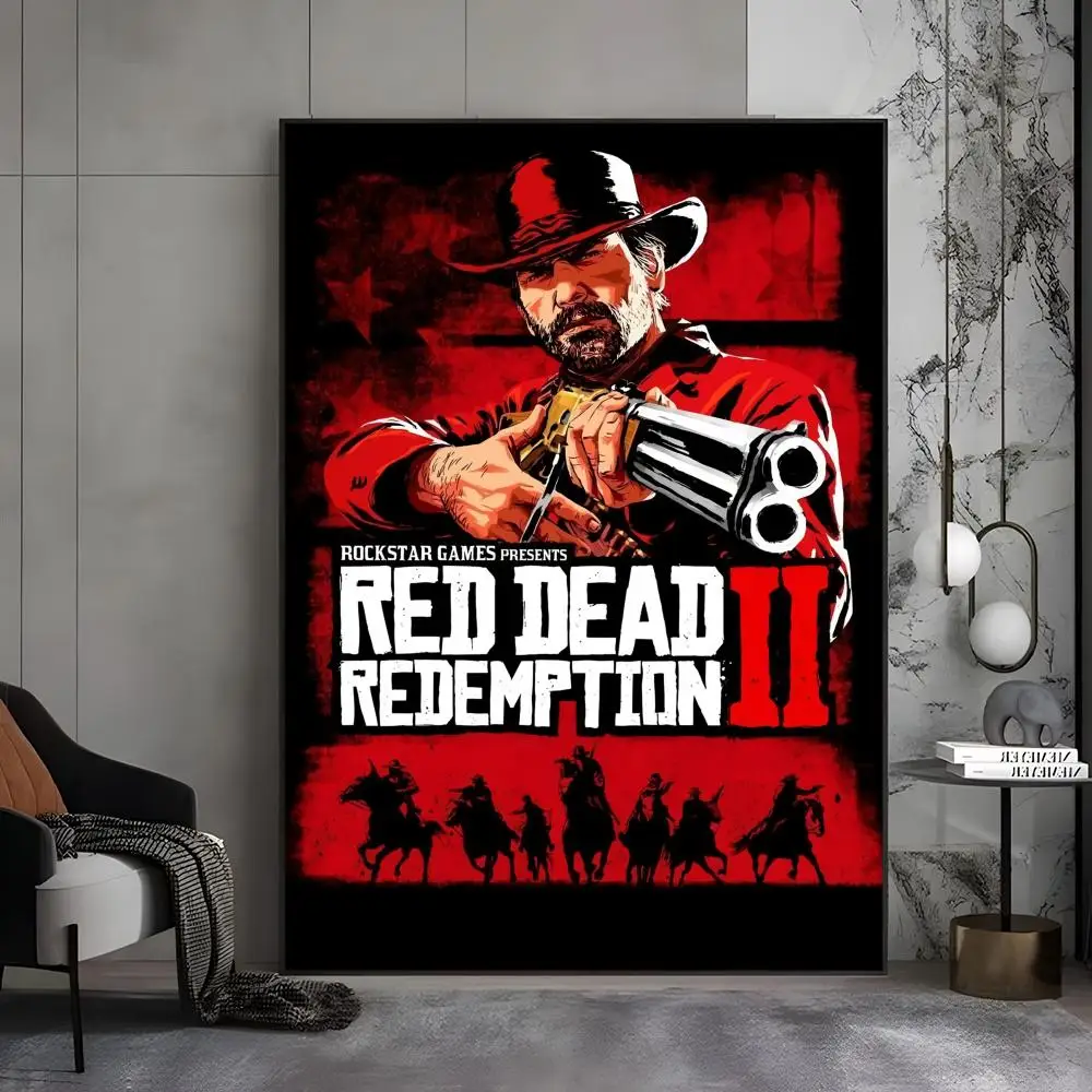 G-Game Red Dead Redemption 2 ملصق عالي الدقة ذاتي اللصق مقاوم للماء مثالي للمنزل والمكتب وغرفة النوم هدية رائعة #6