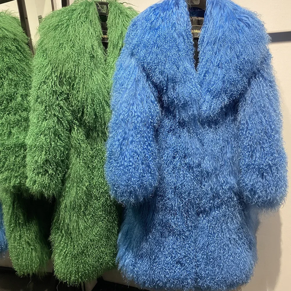 Collar Wool Fur Jacket Cross-Border Medium-Length Turnover-Lapel Trendy True Fur 2026 New Women's Fashionable Warm Long Coat