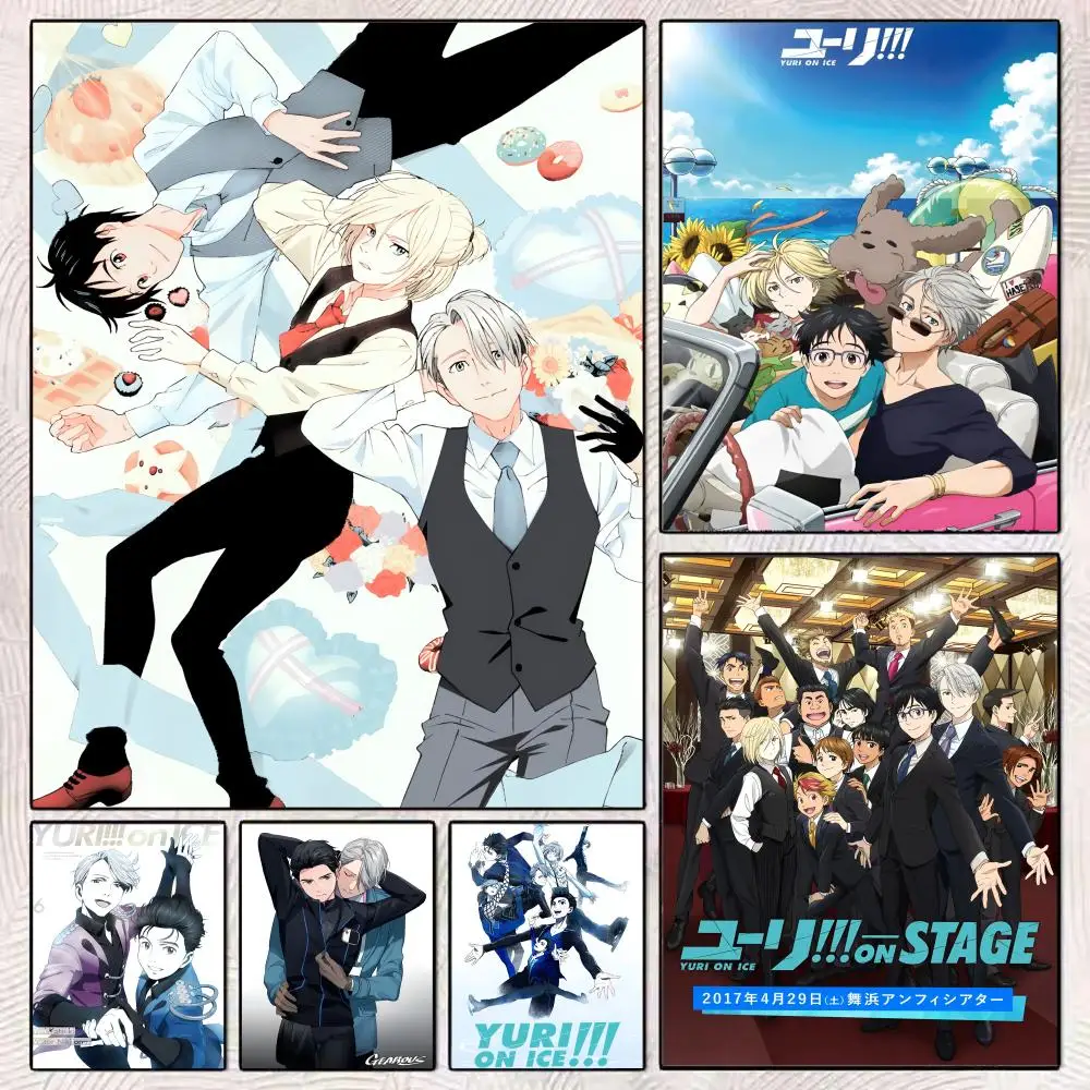 

Anime Y-Yuri On Ice Poster Sticker Self Adhesive For Office Home Movie Theater Wall Art Decor Fancy Gift