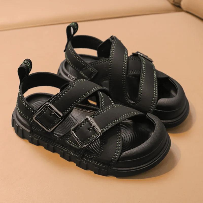 2026 New Boys Closed Toe Anti-Slip Beach Sandals with Toe Protection Stylish Trendy Kids Ultra Light Soft Sole