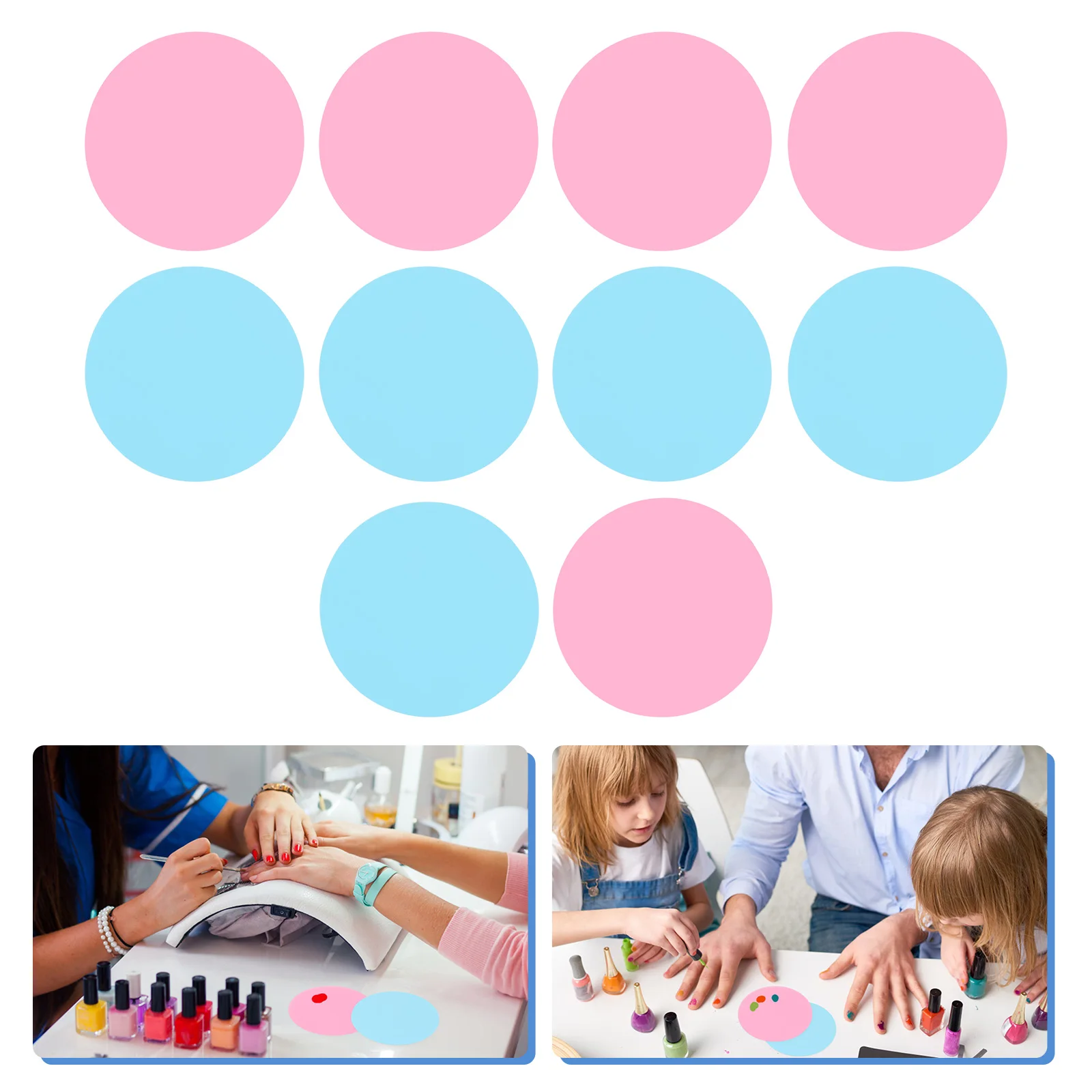 

10pcs Nail Polish Trays Manicure Tools Set Silicone Mixing Palette Enamel Color Sturdy Burrs Free Storage for Nail
