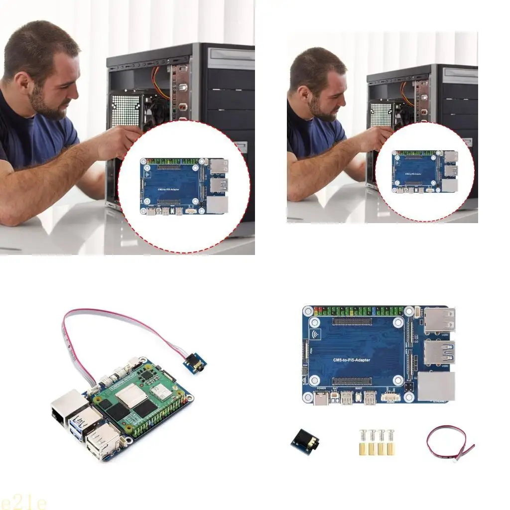 

E21E Development Board Extension RJ45 Gigabit Ethernet Expansion Board with HDTV Port and Sound Development Board for CM5