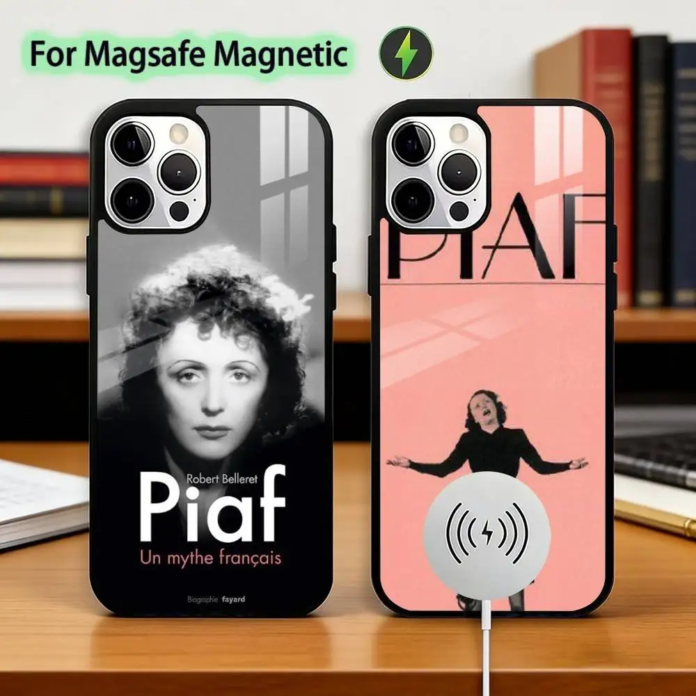 

Singer Edith Piaf Phone Case For iPhone17,16,15,14,13,12,11 Plus,Pro Magnetic For Magsafe Wireless Charging