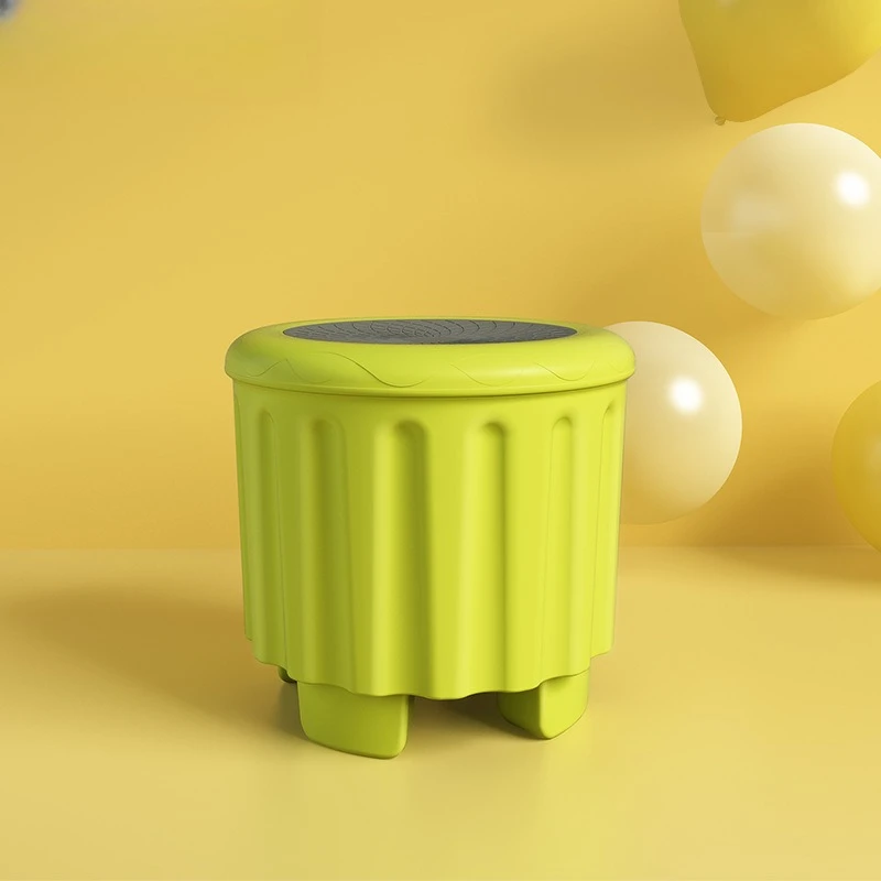 

Plastic storage low stool small round stool baby chair step stool Kindergarten music seat lightweight