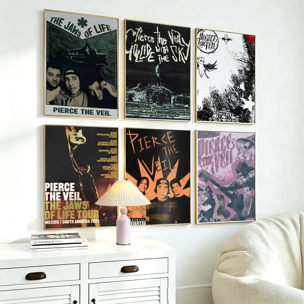 band Pierce the Veil Poster Wall Posters Self-Adhesive Wall Stickers Home Decoration for Bedroom Living Room