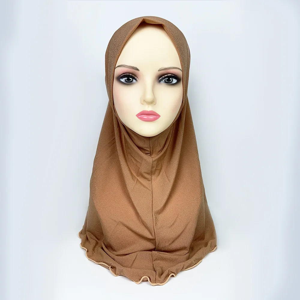 Women Instant Hijab Scarf Muslim Premium Jersey Head Scarf Wrap Soft Turban Breathable Femme Musulmane Inner Hijabs Ramadan Eid