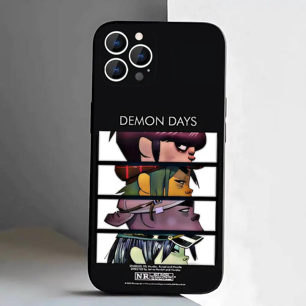 حافظة هاتف ROCK G-Gorillaz-s BAND لهاتف iPhone 17,16,15,14,13,12,11,Pro,XS,Max,XR,Plus,E,SE4,غطاء ناعم أسود صغير #3