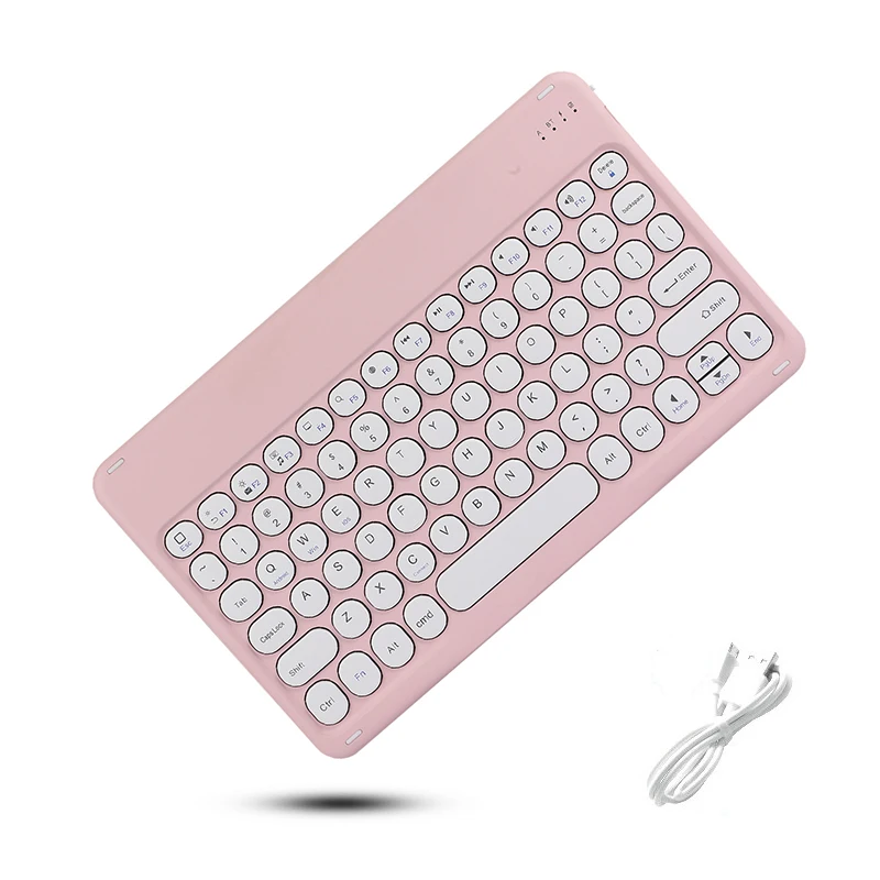 For iPad Keyboard Rechargeable Wireless Bluetooth-compatible Spanish Hebrew Korean Keyboard For iOS Android Windows Phone Tablet