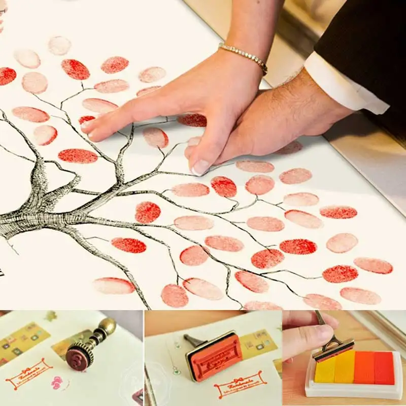 New Homemade DIY Gradient Color Ink Pad Multicolour Inkpad Stamp Decoration Fingerprint Scrapbooking Accessories