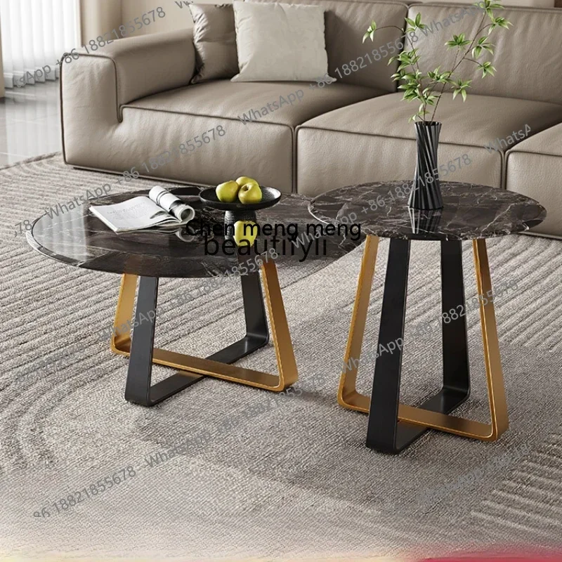 

X C Italian minimalist luxury stone coffee table TV cabinet simple modern living room furniture