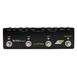 Mosky Audio 3 Loop Box Effect Pedal True Bypass with Tuner Mute Function