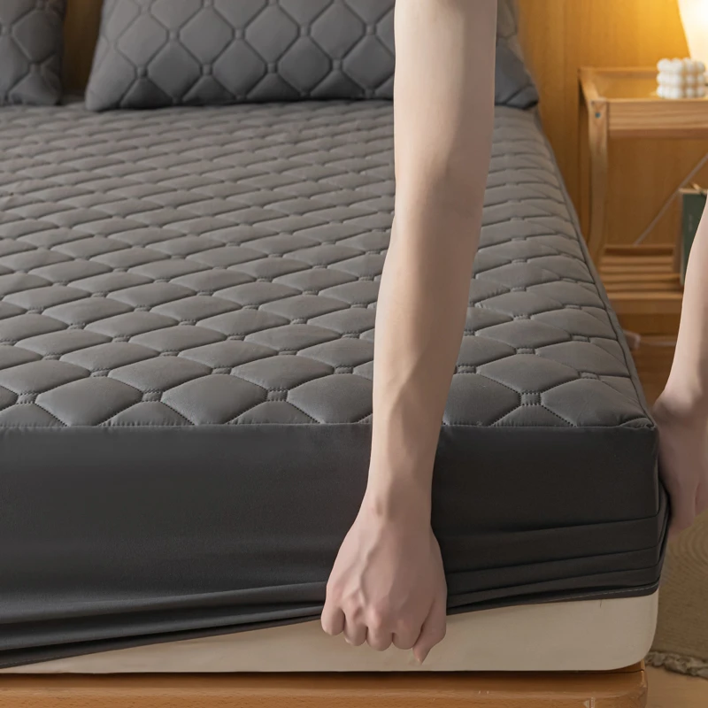 Protège-Matelas Épais et Imperméable, Drap-Juste Réglable et Durable, Couvre-Lit Anti-Acariens, Non-ALD, 140/160x200