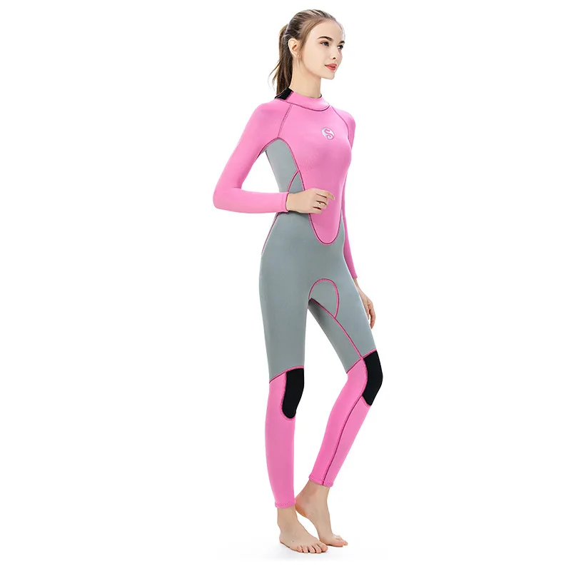 Slinx  Wetsuit Men Women 3mm SCR Neoprene Full Body UV Protection One Piece Long Sleeves Scuba Diving Suits Back Zipper Swimsuit