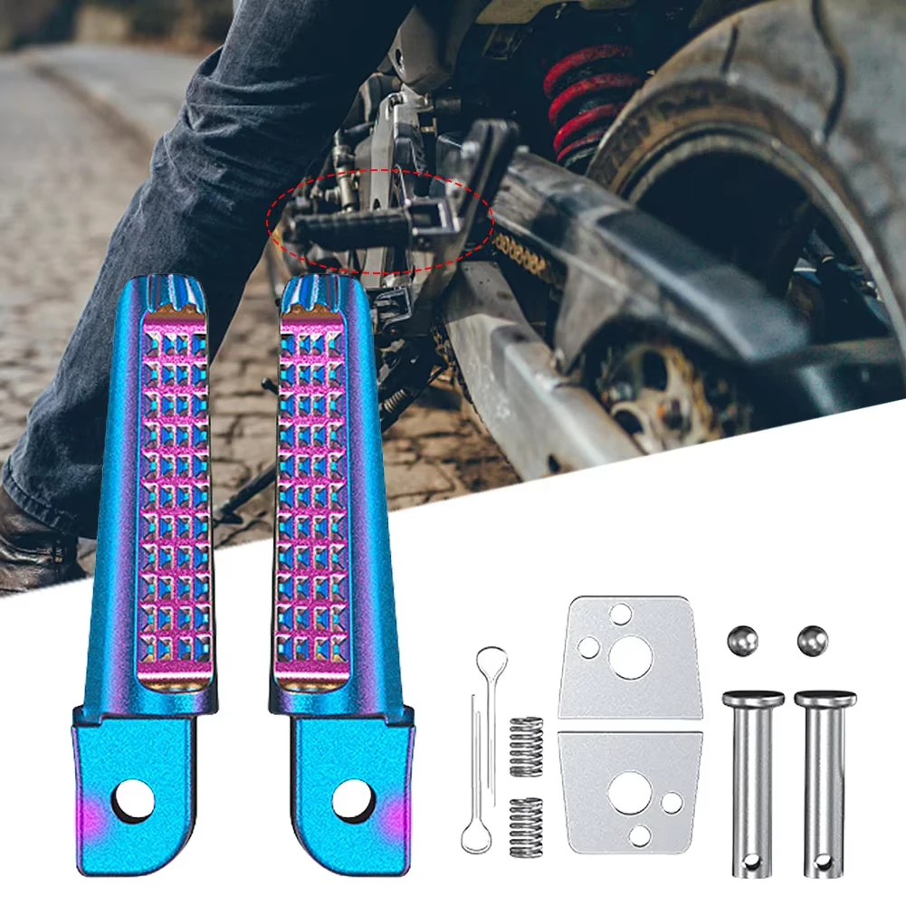 1 Par de Reposapiés Traseros Antideslizantes de Aleación de Aluminio para Motocicleta, Compatibles con Honda Phantom 150 CB190R y Yamaha