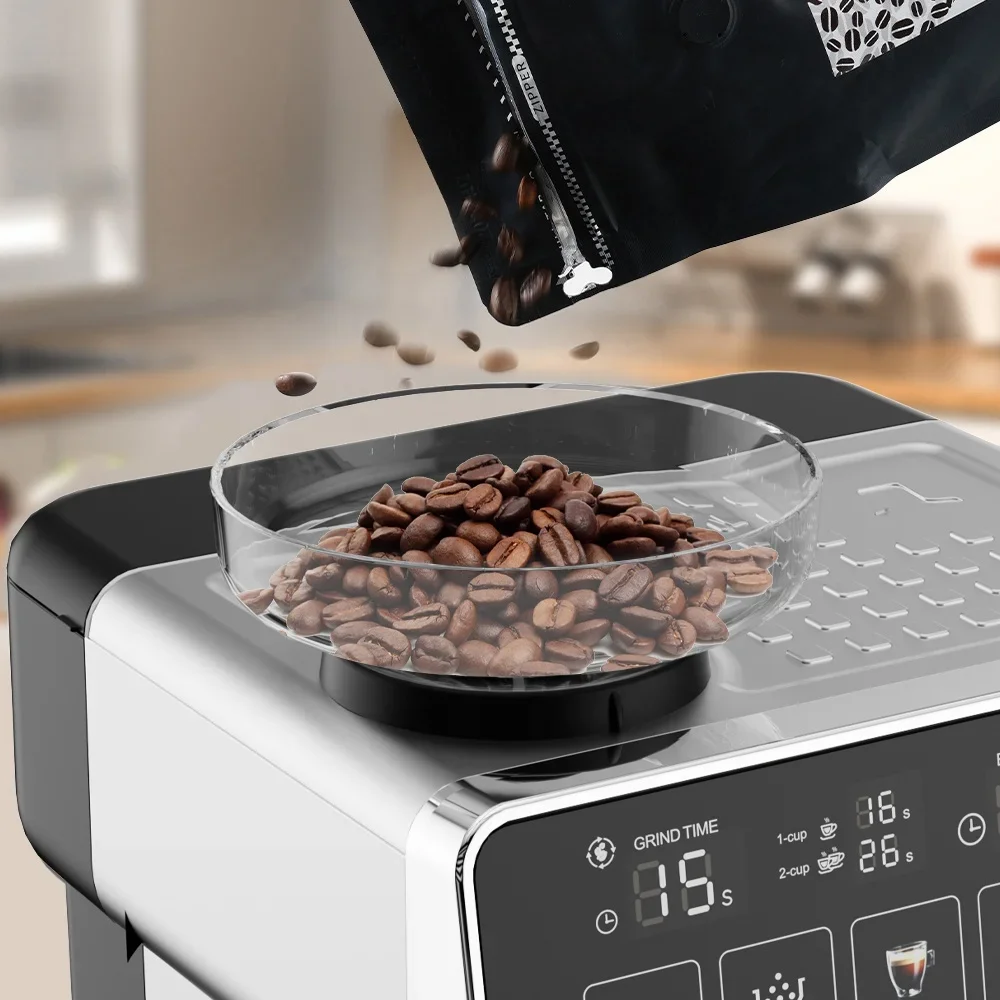 

Professional 20 Bar Home Espresso Machine with Coffee Bean Grinder, Cappuccino Espresso Coffee Machine Factory Customized