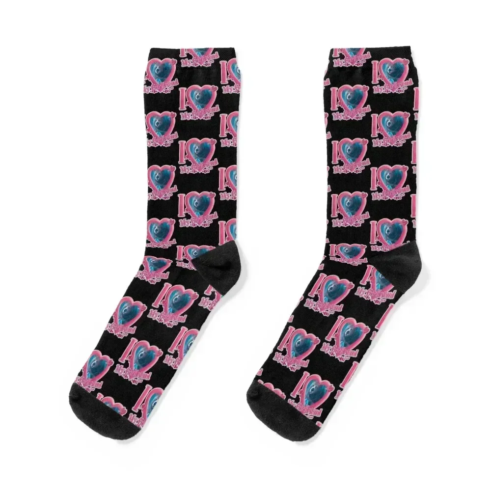 

I LOVE MY GIRLFRIEND HALSIN (BUT ONLY THE BEAR) Socks Christmas cartoon New year's hiphop Men's Socks Women's