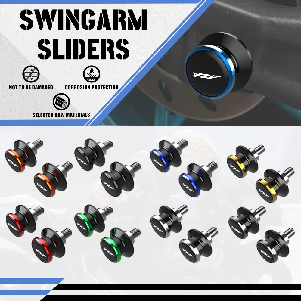 

Swingarm Spools M6 Slider Stand Screws For Yamaha YZF R1 R3 R6 R7 R25 1999-2023 Motorcycle Accessories Aluminum Tire Valve Caps