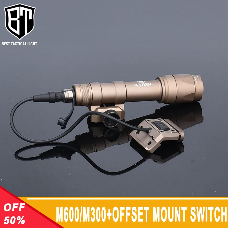 

WADSN Airsoft Tactical M600C M300A Flashlight Hunting Weapon Scout Light With Modbutton Pressure Remote Switch Fit 20MM Rail