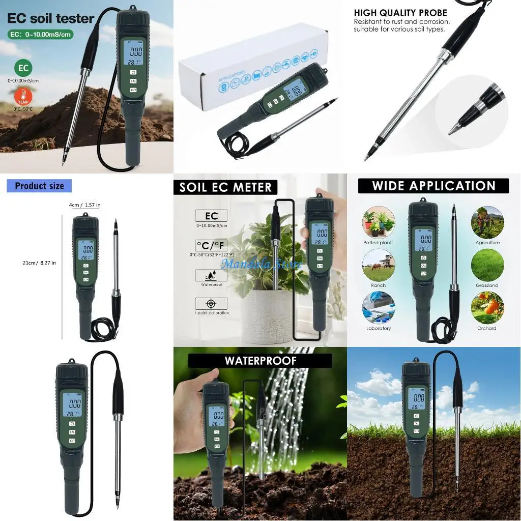 

U2JC Soil Conductivity Meter With LCD Display For Agriculture Gardening And Research