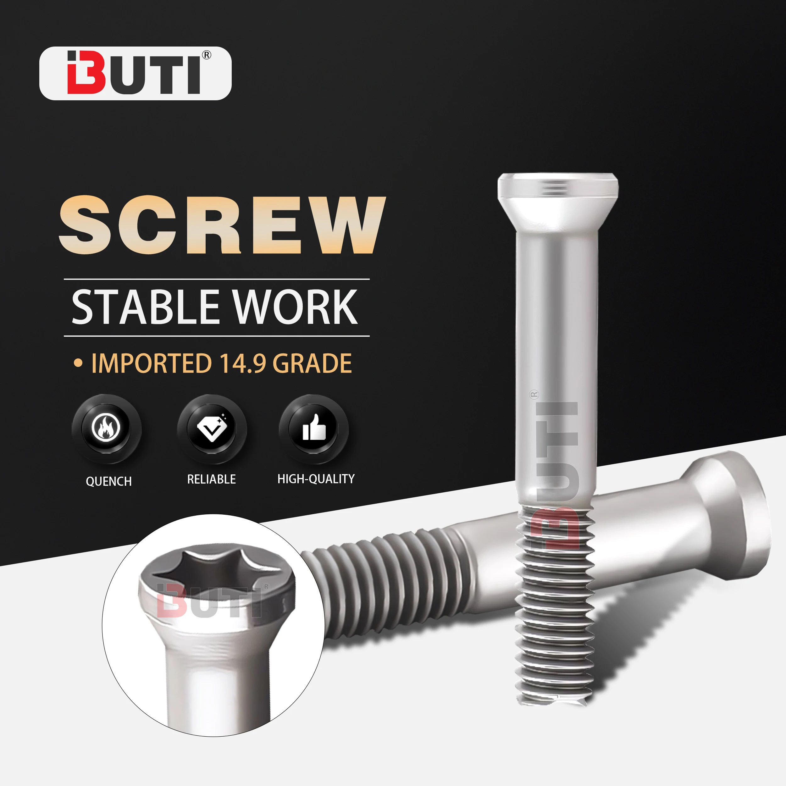 

M2.2/M2.5/M3.5 Износостойкий винт для корончатой дрели высокой твердости Лопата Сверло Коррозионностойкий U-образный сверлильный винт Аксессуары