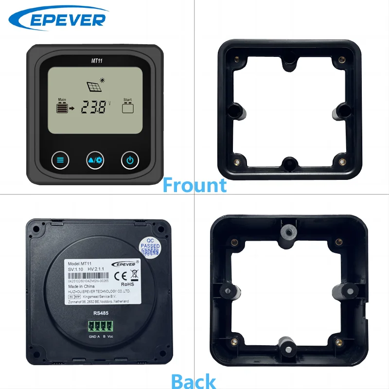 EPEVER MT11 Remote Meter For DuoRacer Series MPPT Solar Charge Controller With LCD Display Monitor Data