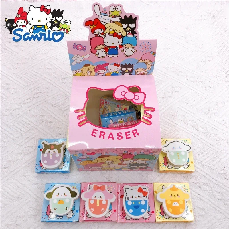 

Sanrio Cartoon Hello Kitty Erasers Anime Figures Melody Kuromi Cinnamoroll Pompurie Student Stationery School Supplies Gifts