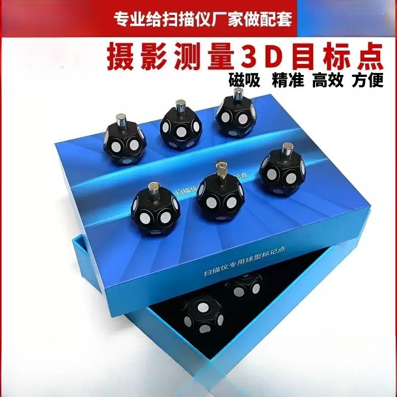Handheld High Reflective Target Markers 3D Scanning Dots For Spherical & Multi-faceted Object Scanning Position Marking