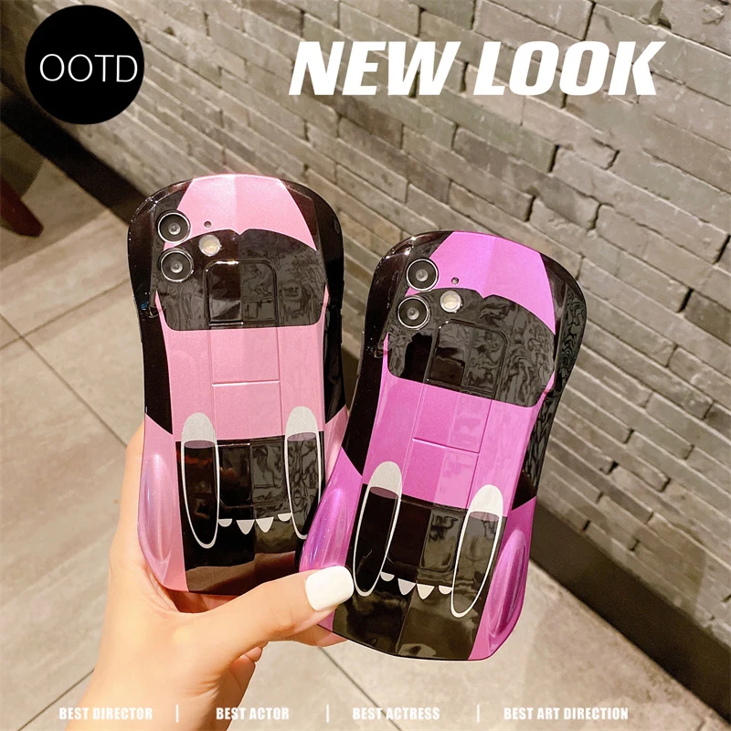 Luxury Armor TPU Painted Supercar Shockproof Phone Case For IPhone 15 Pro Max 13 12 Mini 11 14 Pro Max Plus Bumper Back Cover