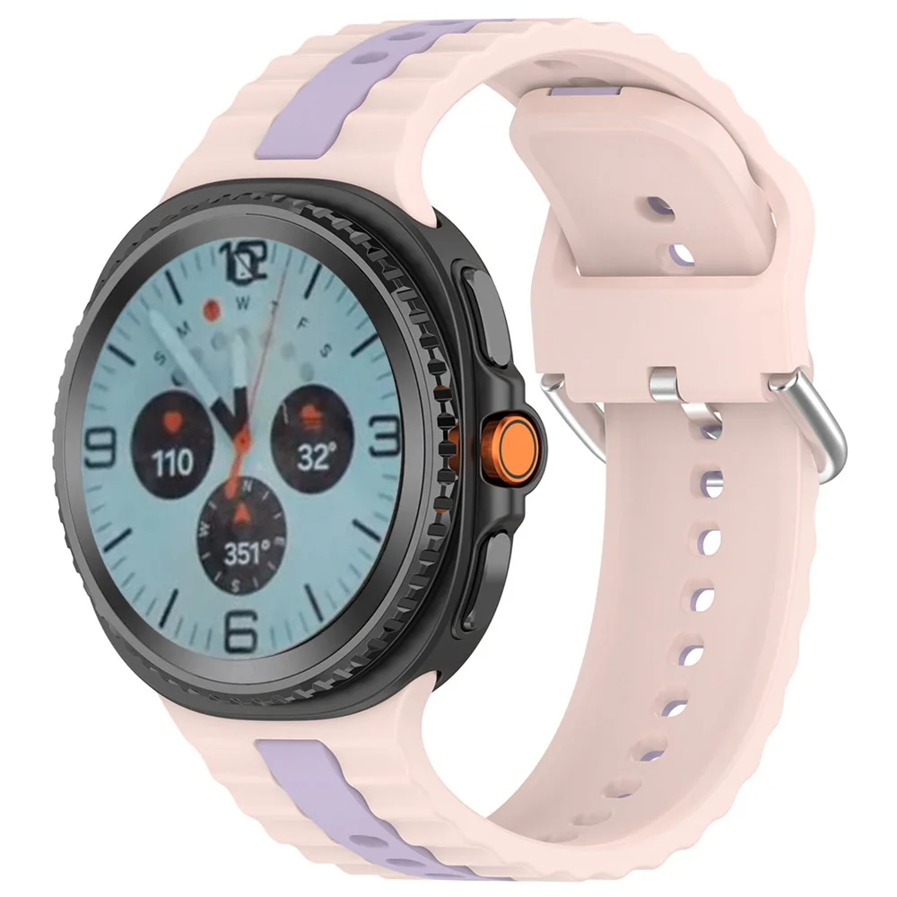 For Samsung Galaxy Watch 9/8/8 Classic Strap Nice-Looking Durable Silicone Watchband Adjustable Wristband Replacement