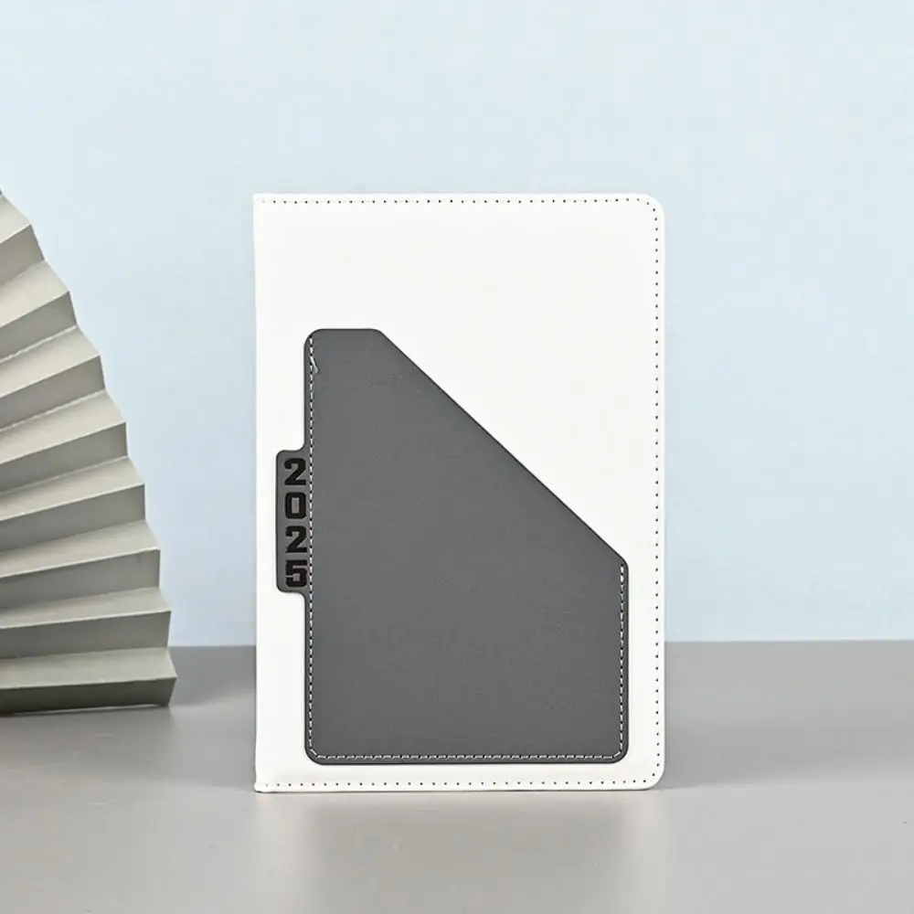 الجدول السنوي 2025 دفتر A5 جدول مجلة مكتب العمل مخطط غطاء جلد ناعم الملمس بولي Leather الجلود