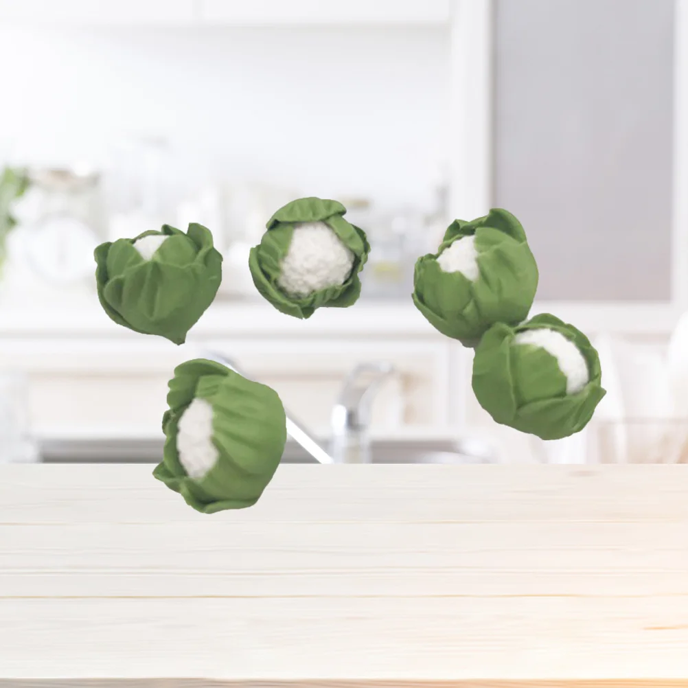 5 stuks simulatie miniaturen bloemstuk realistische nep klei groenten voor poppenhuis keuken tuin kinderen doe-het-zelf decor groen