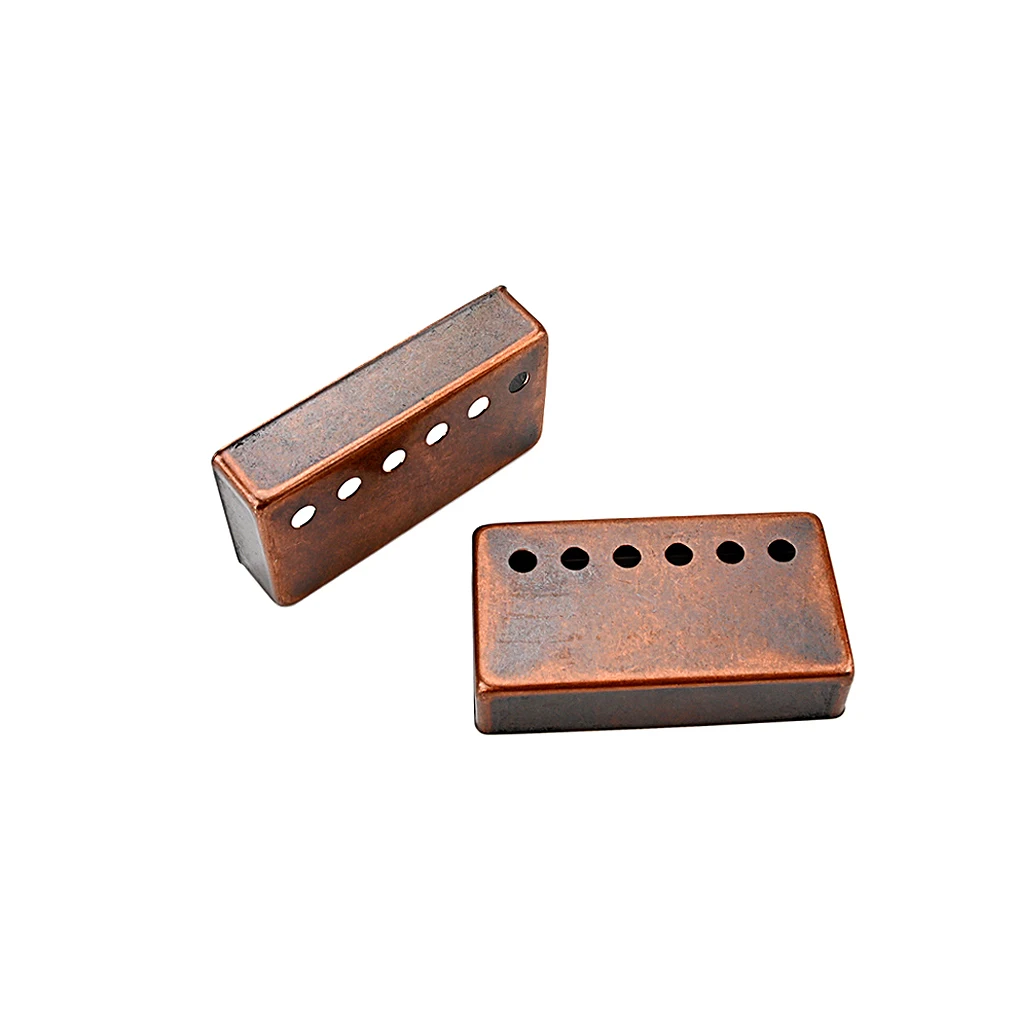2 Pcs Guitar Humbucker Pickup Covers Electric Guitar Neck & Bridge Position Replacement Parts Bronze Guitar Accessories