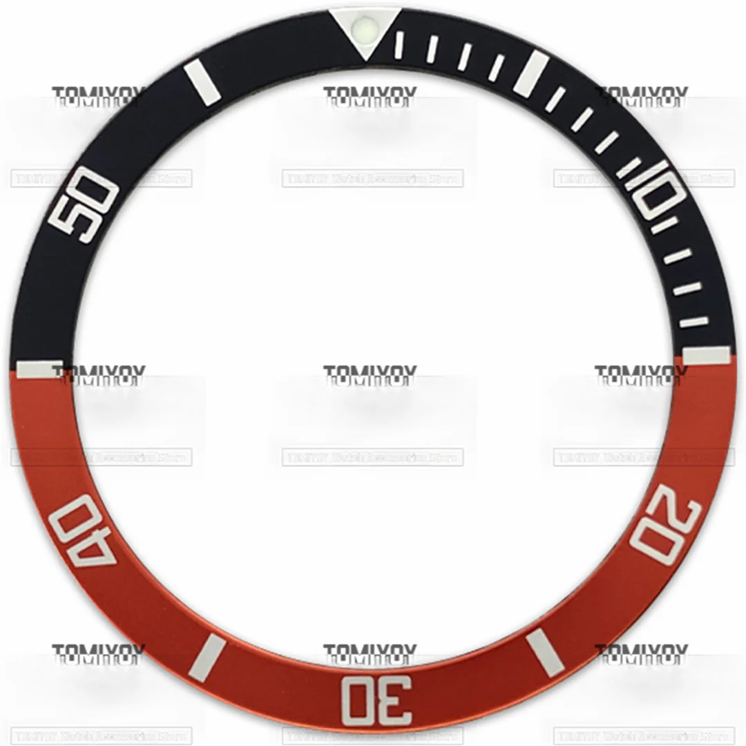 38MM black blue red green aluminum flat bezel Inser Fit for Sekio007 SKX009 men's mechanical watch