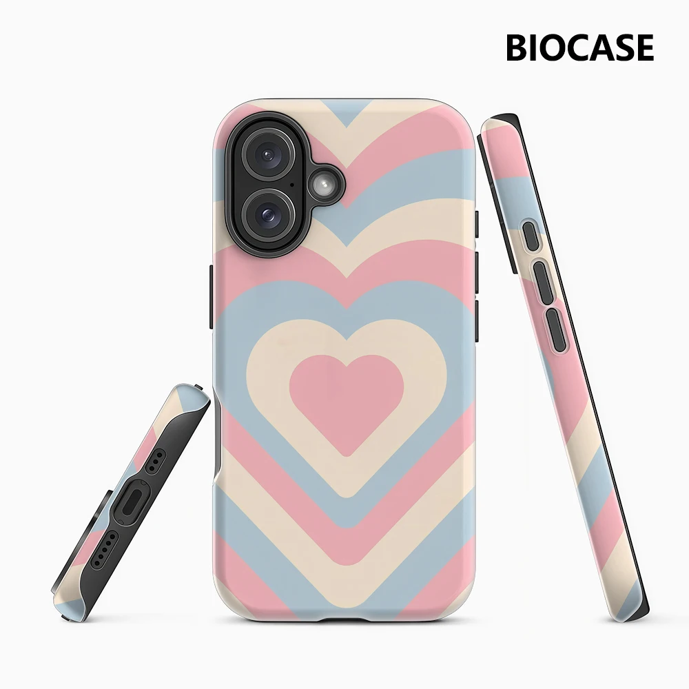 Layered Heart Chevrons IPhone 17 Must-Haves Handyhülle für IPhone 17 16 15 14 13 12 11 Pro Max Plus Doppelschichtige Rückseite