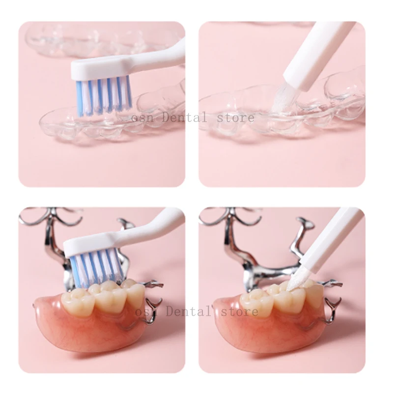  3PCS 2 in1 Orthodontic toothbrush, Dual head dual-use orthodontic toothbrush orthodontic braces special small head brush