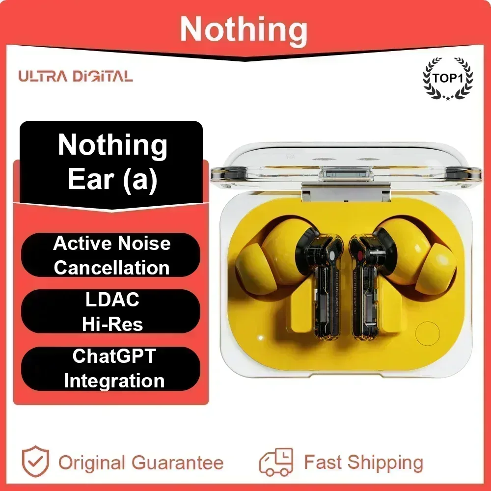 Original 2024 Newest Global Version Nothing Ear (a) Wireless Bluetooth Earphone LDAC 45 dB Active Noise Cancelling ANC Dynamic