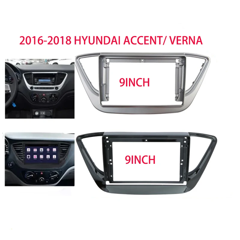 

9-дюймовый автомобильный адаптер для рамы для Hyundai Verna Accent 2016-2018 Android радио комплект Dask