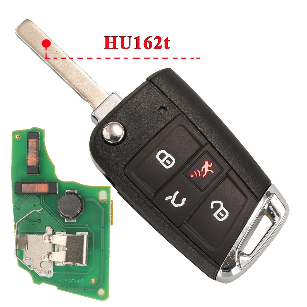 รีโมทกุญแจรถสำหรับ Volkswagen VW Golf GTI 2015-2019 315MHz MQB48 MEGAMOS ID88 AES 5G0959752BD /5G0959752BE NBGFS12A01 HU66/HU16t