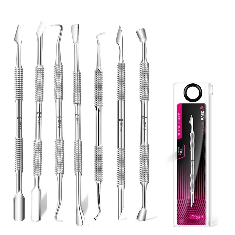 Sharp Cuticle Pusher For Manicure Stainless Steel Nail Gel Skin Remover For Pedicure Manicure Professional Artist Nail Art Tool