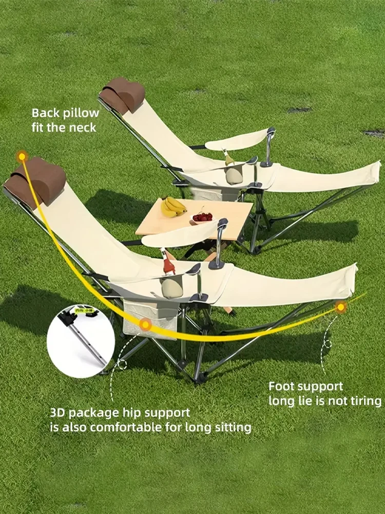 Portable 4-speed adjustable folding camping chair, lightweight travel chair, fishing chair, beach chair, suitable for grassland